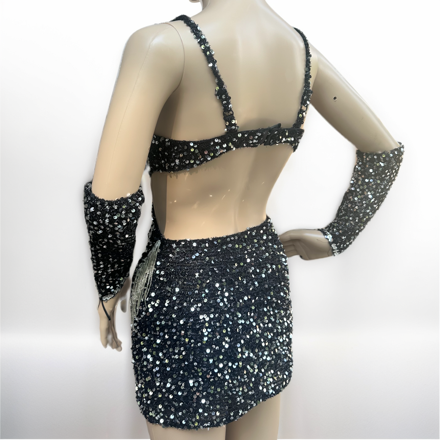 Shimmer All Night Dress Black